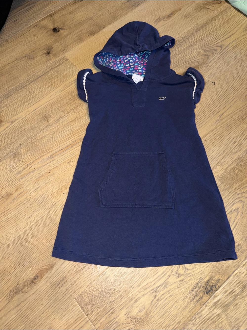 Vineyard Vines Girls Navy Hooded Dress